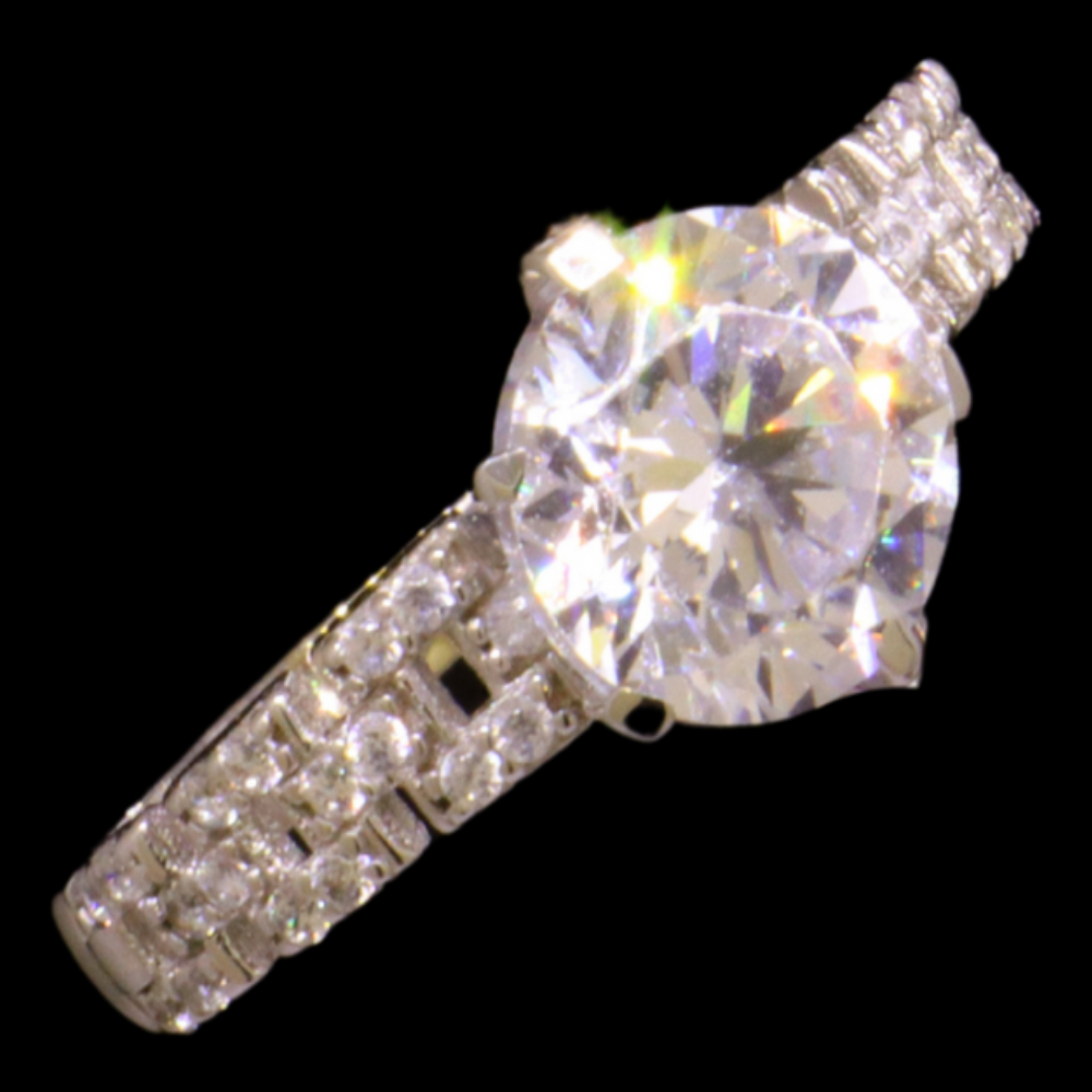 18k White Gold Bridal Ring